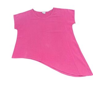 Oh My Gauze Pink Handkerchief Hem‎ Tunic Top Womens Size 2X Cotton
